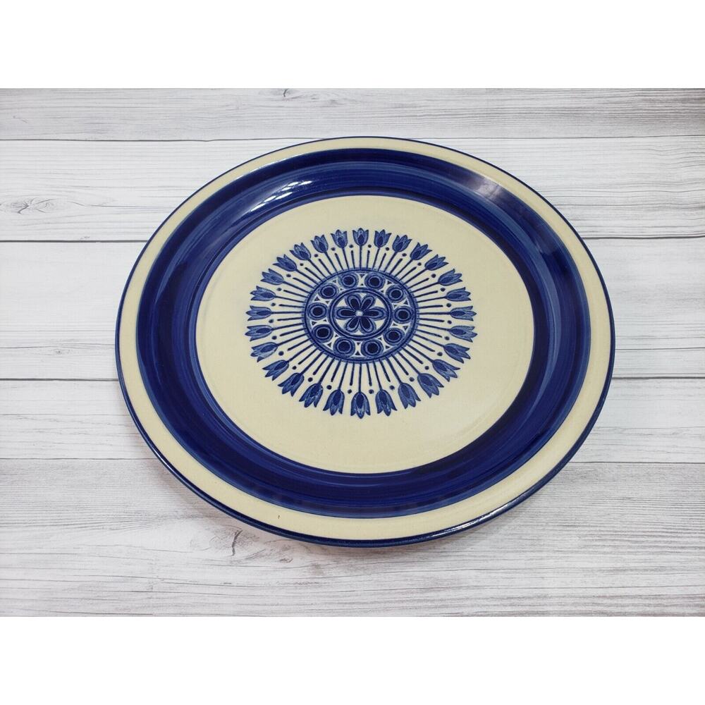 Montgomery Ward Style House Tulip Stoneware Serving Plate 12 1/4"